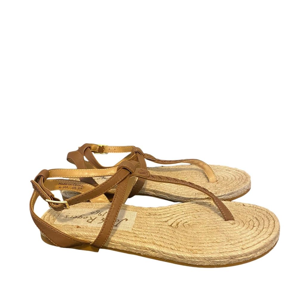 Jack Rogers Womens Sz 6.5 US Braided Thong Evie Espadrille Flat Sandals Boho